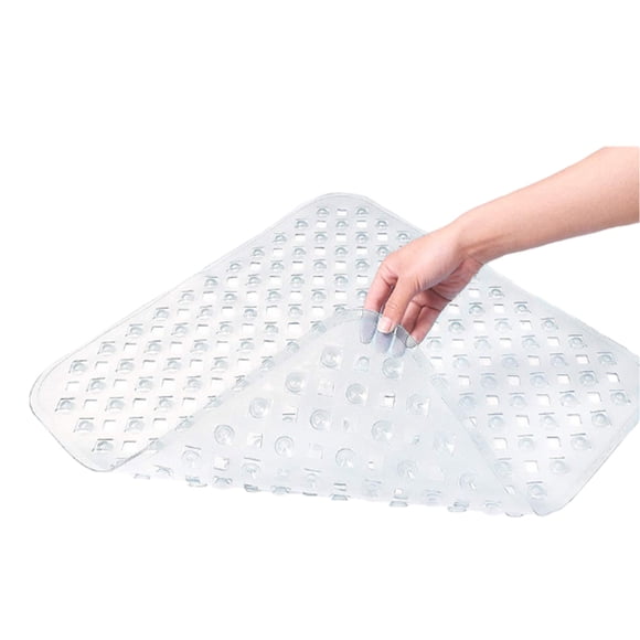 Wosthever Alfombrilla cuadrada para baño con alfombrillas con ventosa, alfombrilla de seguridad para el suelo de la bañera con orificio de Juegos de accesorios de baño