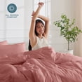 thumbnail image 4 of Bare Home Washed Duvet Cover Set - Ultra-Soft - Premium 1800 Collection - 3 Piece - King/Cal King, Dusty Rose, 4 of 9