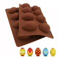thumbnail image 1 of Echodone Molde De Jabón Con Forma De Huevo, Silicona Antiadherente, Molde De Medio Huevo Para Hacer Jabón, Trufas, Chocolate, Caramelo, Gelatina, Postres, Bandeja De Hielo, Juego De Soporte Para Tarta, 1 of 5