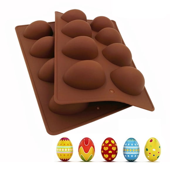 Echodone Molde De Jabón Con Forma De Huevo, Silicona Antiadherente, Molde De Medio Huevo Para Hacer Jabón, Trufas, Chocolate, Caramelo, Gelatina, Postres, Bandeja De Hielo, Juego De Soporte Para Tarta