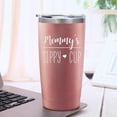 thumbnail image 4 of Mommys Sippy Cup Stainless Steel Insulated Travel Tumbler Set, Mothers Day Fathers Day Christams Birthday Gifts for Dad Mom New Parents Papa Mama Anniversary 20oz, Rose Gold, 4 of 8