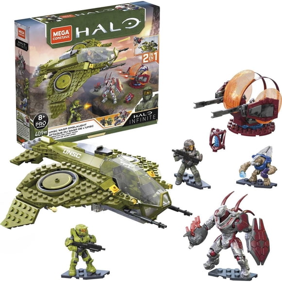 Mega Halo UNSC Wasp Onslaught Vehicle Halo Infinite Construction Set - 406 pcs