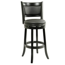 Boraam Augusta 29in. Swivel Wood Bar Stool, Black Finish