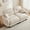 Beige, variant on AOOWOW Home Pleated Design Chenille Fabric Reclining and Modular Sectional Sofas with 2 Round Throw Pillows, Orange