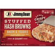 Jimmy Dean® Bacon & Veggies Stuffed Hash Browns, 4 Count (Frozen)