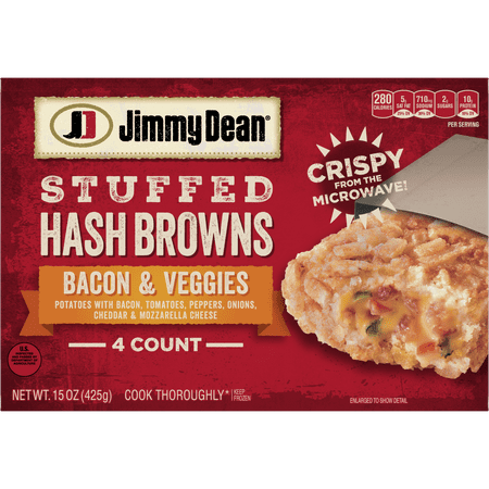 Jimmy Dean® Bacon & Veggies Stuffed Hash Browns, 4 Count (Frozen)