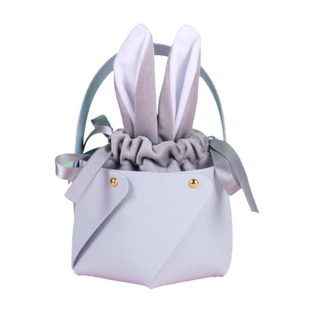 Easter Gift Bags,Easter Rabbits Ears Leather Bucket Childrens Eggs Bag Rabbits Style Party Decoration Gift Bag,Easter Party Decorations,Easter Gift Bag,Easter Eggs Decoration