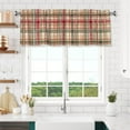 thumbnail image 6 of 54"x18" Fall Window Treatment Valances Rustic Autumn Buffalo Plaids Rod Pocket Short Kitchen Valance 1 Panel Thanksgiving Checkered Curtain Valance for Bathroom Living Room, 6 of 6