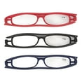 thumbnail image 3 of Rotatable Reading Glasses, Light Weight Premium PC Reading Glasses Sturdy Hinge 3 Pack +200  For Reading, 3 of 8