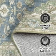 thumbnail image 4 of 2x5 Washable Long Runner Rug, Soft Non Slip Low Profile Vintage Oriental Hallway Rug for Kitchen Bedroom Entryway, Sage Green&Blue, 4 of 6