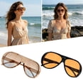 thumbnail image 3 of Oversized Sunglasses 2026, Retro Luxury Big Frame Sun Glasses for Women Men, UV400 One-Piece Lens Eyewear, 3 of 10