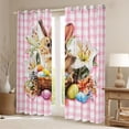 thumbnail image 2 of Feelyou Rabbit Bunnies Animal Curtains Pack of 2 (52x84 Each), Easter Eggs Window Curtains, 2 of 6