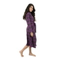 thumbnail image 2 of Leveret Womens Flannel Robe Purple & Grey Plaid XS, 2 of 2