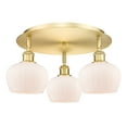thumbnail image 3 of 516-3C-SG-G91 Innovations Lighting Fenton - 3 Light Flush Mount In Art Deco Style-8 Inches Tall and 18.25 Inches Wide-Satin Gold Finish-Matte White, 3 of 5