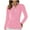 Pink, variant on AherBiu Golf Shirts for Women Long Sleeve Tops Quarter Zip up Lapel V Neck Lightweight Tennis Shirt Blouse