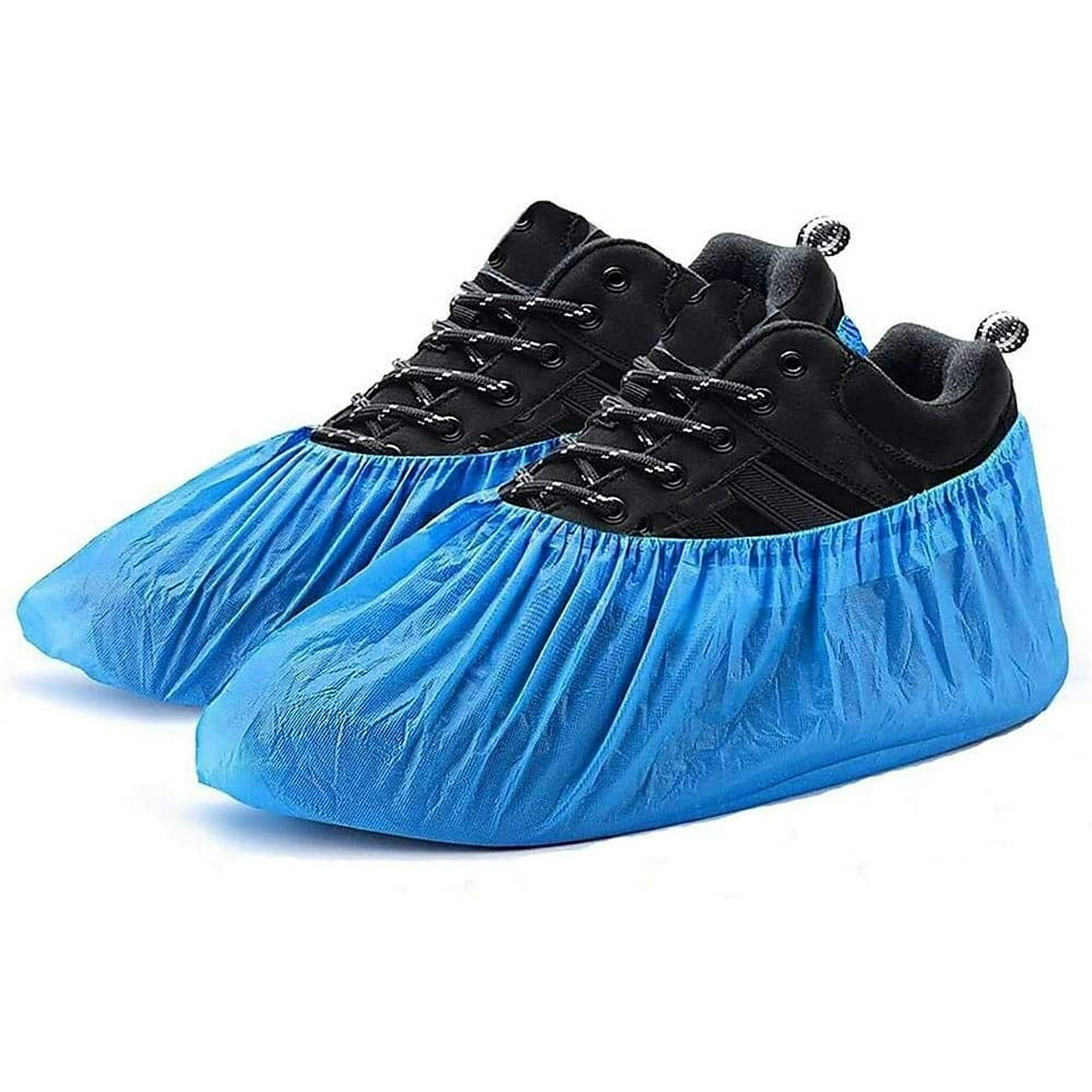 Disposable Shoe Covers 16 x 6.5 Blue Boot Covers 50 Pack. Polypropylene 50 gsm Splash Proof Shoes Protectors. 25 Pairs of Thick Protective Booties Covering. PPE Overshoes for Indoors. Walmart