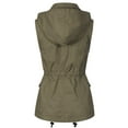 thumbnail image 4 of MixMatchy Women's Drawstring Lightweight Loose Fit Sleeveless Vest Utility Jacket, 4 of 6
