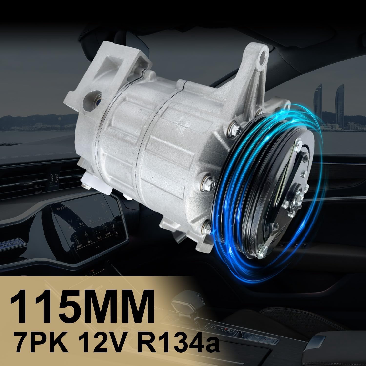 AC Compressor with A/C Clutch for Nissan (Maxima/Murano/Pathfinder/Quest 2.5L/3.5L 2009-2017) & INFINITI (QX60/JX35 2.5L/3.5L 2013-2014) | Replaces 926001JA0A, 926003JA1A