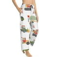 thumbnail image 2 of Uemuo Excavator Pattern Women's Wide Leg Palazzo Lounge Pants with Pockets Light Weight Loose Comfy Casual Pajama Pants-Small, 2 of 9