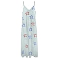 thumbnail image 6 of American Flag Blue Red White Sleeveless Suspender Dress Summer Fashion Casual Long Dress, 6 of 9