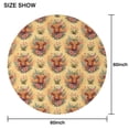 thumbnail image 6 of Yellow Highland Cow Flower Pattern Round Tablecloth 60"x60",Wrinkle Wipeable Table Cloth for Kitchen Dining Room Picnic Patio Party, 6 of 6