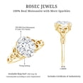 thumbnail image 6 of Rosec Jewels Certified Moissanite Oval Engagement Ring 2 Ct - Celtic Knot Ring - 7X9 mm - D-VS1 Quality, 14K Yellow Gold, US 9.50, 6 of 7