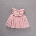 thumbnail image 2 of AJTQTH Sundress for Girls Cute Solid Color Ruffled Round Neck Sleeveless Gowns Mesh Layered Frocks Princess Dress with 3D Cartoon Appliques Pink 2 Years, 2 of 4