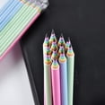 thumbnail image 4 of 12 Pcs/Pack Vibrant Rainbow Recycled Paper Pencils - Pre-Sharpened, Anti-Break HB Graphite Core, Wood-Cased, Cute Design - Perfect for Writing, Drawing, Drafting, Sketching, School Supplies, Colorful, 4 of 5