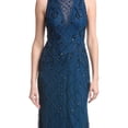 thumbnail image 3 of Adrianna Papell womens  Sleeveless Solid Maxi Dress, 14, Blue, 3 of 4