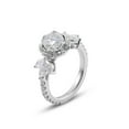 thumbnail image 5 of solitaire jewels 1CT Round Moissanite Art Deco Engagement Ring For Women, 10K White Gold, 5 of 7