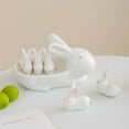 thumbnail image 4 of 5 Pcs Cute Lucky Small Duck Chopsticks Holder Ceramic Small Duck Chopstick Rest Set Dinner Spoon Stand Knife Fork Holder, 4 of 4