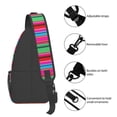 thumbnail image 4 of Lsque Colorful Mexican Stripes Pattern Cross Chest Bag Diagonally – Premium Durable Front Chest Sling with Adjustable Padded Strap, High-Capacity Storage, 4 of 8