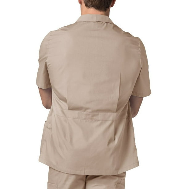 Adar Universal Scrubs For Men - Zippered Short Sleeved Scrub