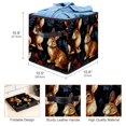 thumbnail image 3 of Rabbit Foldable Organizer Bins Storage Containers Storage Bin with Handle, 10.8"x10.5"x10.6", Large Capacity, 3 of 6