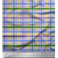thumbnail image 1 of Soimoi Poly Georgette Fabric Plaid Check Print Fabric by The Yard 52 Inch Wide, 1 of 3