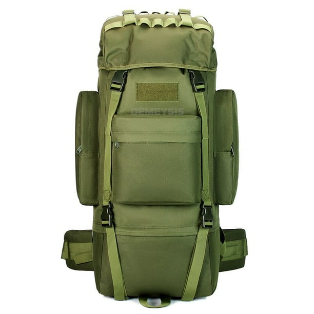 Mochila táctica militar al aire libre, senderismo, montañismo, Camping, multiusos, combate, juego de guerra, CS, camuflaje, 65L Fivean unisex