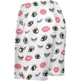 thumbnail image 4 of Eyelashes Eyes Pink Lip Doodle Pattern Mens Pajama Pants Shorts Sleepwear Lounge Men's Pajama Bottoms Gift for Family, 4 of 7