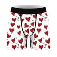 thumbnail image 7 of Vetsdori Soft Underwear for Men Valentines Boxers Cozy Casual Trunks Gift for Boyfriend Heart Print Mens Boxer Briefs Elastic Waist, 7 of 7