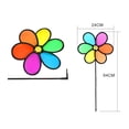 thumbnail image 5 of Colorful Rainbow Flower Spinner Wind Windmill Home Garden Yard Patio Outdoor Decoration Kids Toy, 5 of 6