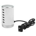 thumbnail image 1 of Hub de carga 6 puertos 30W Carga rápida Reconocimiento inteligente Estación de carga USB para tabletas Enchufe de EE. UU. 100-240 V Blanco, 1 of 14