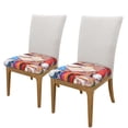 thumbnail image 2 of Gaeub Gnomes Books Tea Cups Square Chair Seat Covers, Stretch Fitted Printed Chair Seat Cushion Cover for Kitchen, Office - One Size, 2 of 9