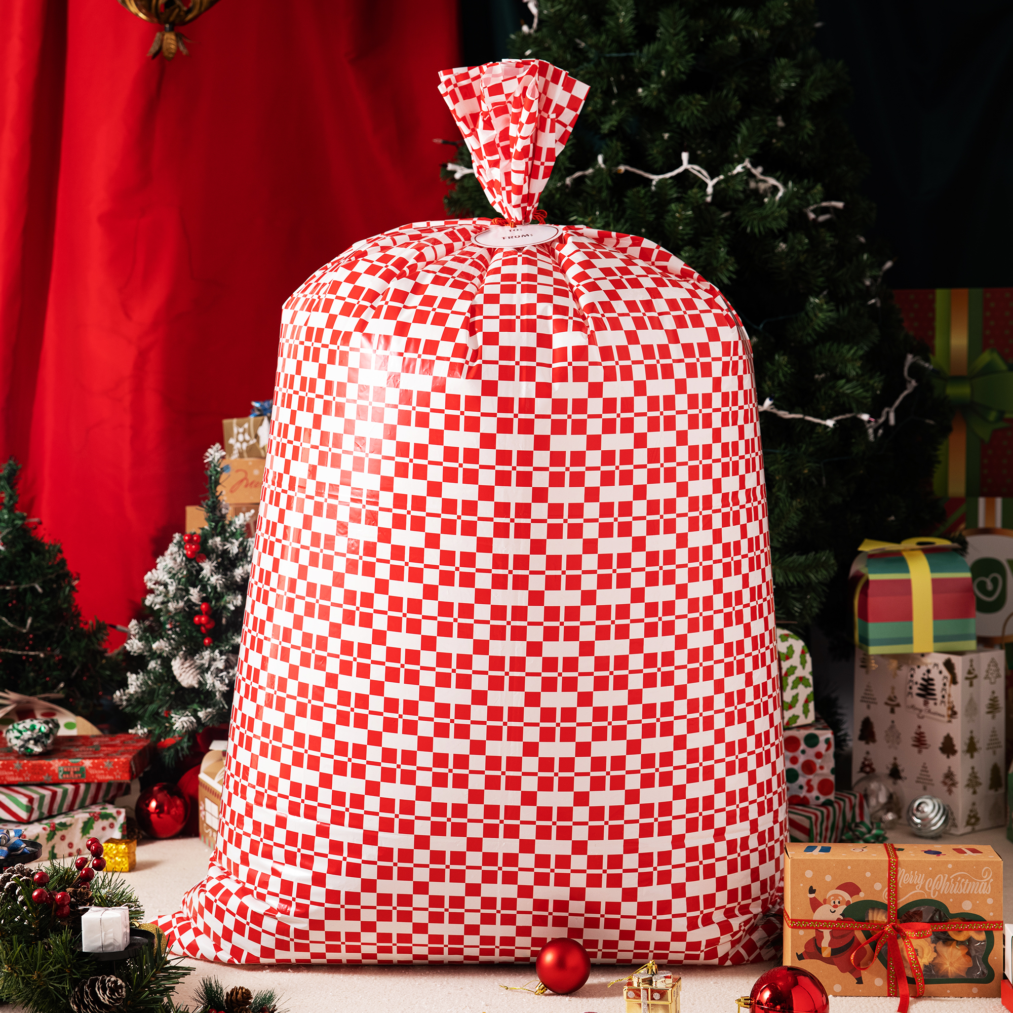 Joyfy Jumbo Christmas Plastic Gift Bags - 3 Pack photo 6