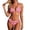 Hot Pink, variant on Triangle Bikini Sets for Women Halter Straps Floral Print Triangle 2 Pieces Bikini Swimsuits Green S