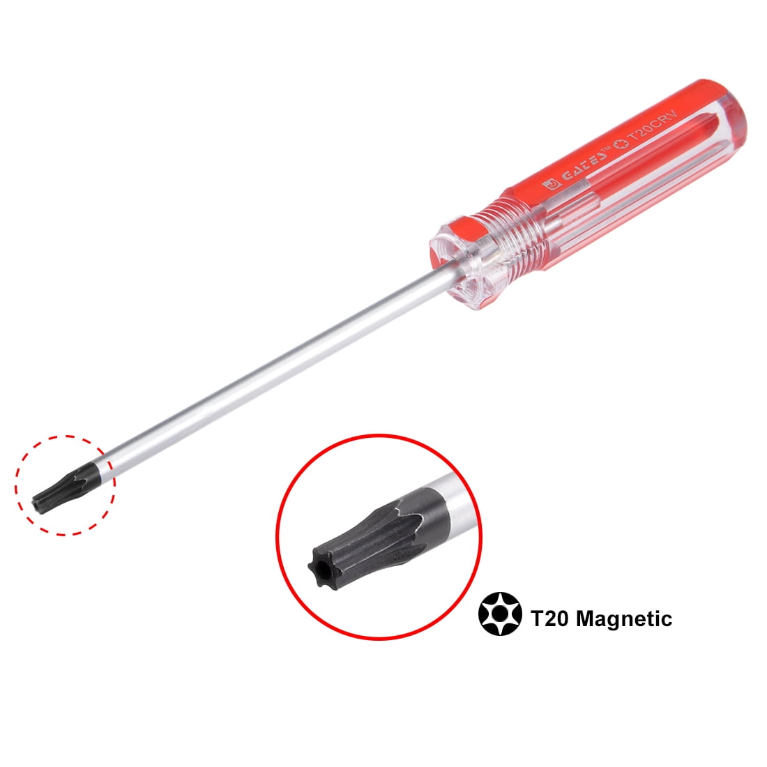 Unique Bargains Magnetic T20 Torx Screwdriver with 4 Inch Cr