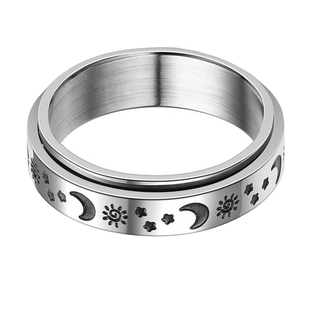 GOOHOCHY Anillo de nudillo giratorio Anillo simple anillo pareja anillo anillo creativo dedo joyería