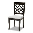 thumbnail image 4 of Baxton Studio Mael Modern and Contemporary Grey Fabric Upholstered Espresso Brown Finished 5-Piece Wood Dining Set, 4 of 7