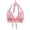 Red-2, variant on Bikini Tops For Women Twist Front Top Bathing Suit Retro Push Up Swim Tops No Bottom, Size L