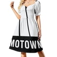 thumbnail image 1 of Motown Records es un sello discográfico estadounidense propiedad de Universal Music Group Vestido de manga corta Vestido estilo coreano Vestido, 1 of 7