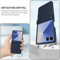 thumbnail image 4 of for Galaxy Z Flip 7 FE / Z Flip 6 Case with Tempered Glass Outer Screen Protector, Hard PC Slim Cover with Hinge Protection, Shockproof Anti-Drop Skin-Friendly, Support Wireless Charging, Dark Blue, 4 of 4