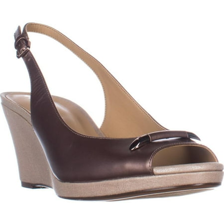 Womens naturalizer Oleander Slingback Wedge Sandals, Bonze Metallic